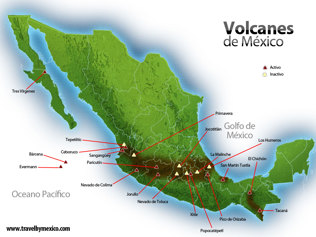 Volcanes Mas Importantes De Mexico Ubicacion