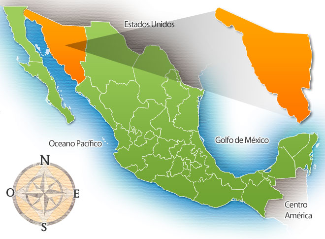 Estados de México, de mayor a menor superficie