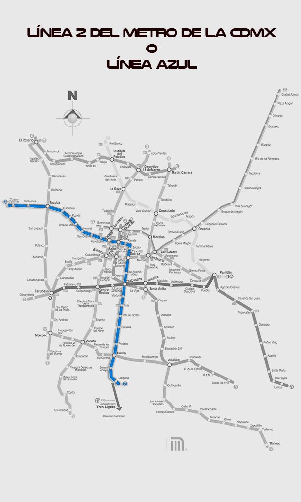 Línea 2 del Metro de la CDMX - Mexico Real