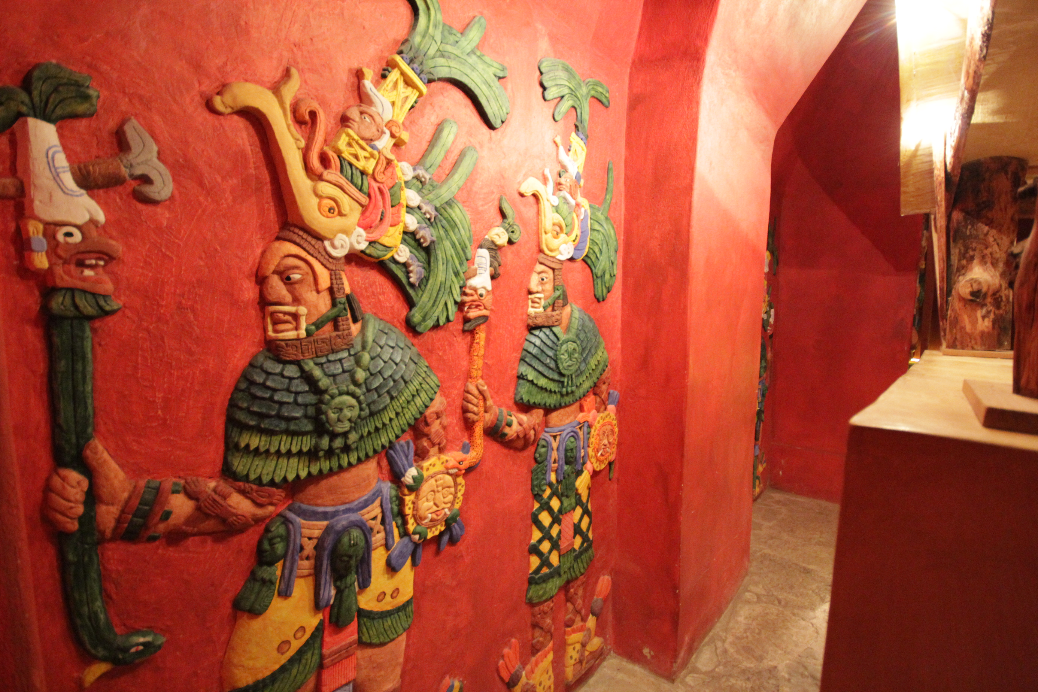 Réplica de un fresco Maya