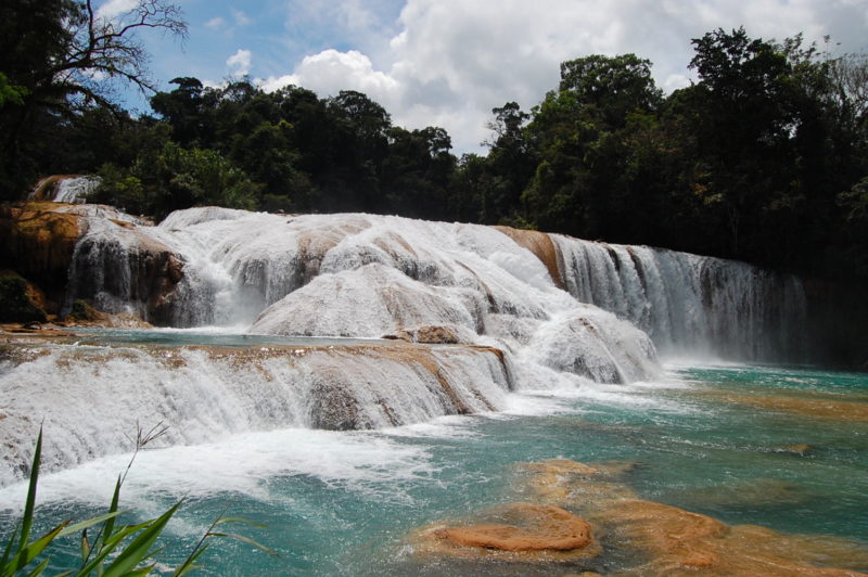 Cascadas de Agua Azul en el estado de Chiapas